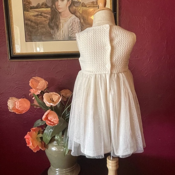 Brand: Nannette, 2t white with silver spring/summer dress with long sleeve coat - Picture 11 of 14